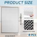 Gisafai 8 Pcs Cloverleaf Aluminum Sheet 2 Feet by 3 Feet Perforated Metal Sheets 0.02 Inch Thick Metal Mesh Aluminum Sheet Decorative for Indoor Outdoor (Silver)