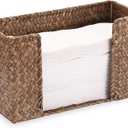 Sumnacon Folded Paper Towel Holder Wicker Countertop Paper Towels Dispenser for Bathroom Toilet Kitchen Restaurant, Farmhouse Woven Napkin Holder Organizer for Multifold C-Fold, Trifold Hand Towels