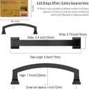 Amerdeco 10 Pack Matte Black 4Inch(102mm) Hole Centers Kitchen Cabinet Pulls Cabinet Hardware Kitchen Handles for Cabinets Cupboard Handles Drawer Pulls ZH0009MB