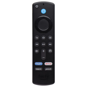 Fire TV remote (P4C6EN) with Prime Video/Netflix/DirecTV/Peacock Buttons - Black