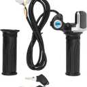 Throttle Handle Grips,Electric Bike Twist Throttle Grip Lock Key Set LED Indicator for Motorcycle Scooter 48V