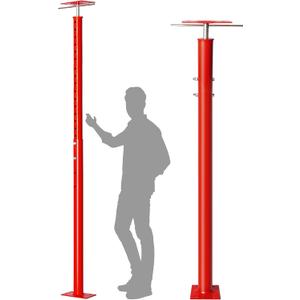 2 Pack House Floor Jacks Post Pole for Leveling, 48"- 93" Height Range Lifting Shore House Jack Post, Adjustable Support Beam Basement House Jacks for Temporary Support, 18000 lbs Max Load Capacity