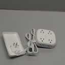 Outlet Cover Extension Cord Flat 6ft, NUTICT Flat Plug Power Strip with 8 Outlets & 3 USB-C & 1 USB-A Port, 13A/1625W, 1440J Surge Protector, Indoor 3 Prong Flat Wall Plug for Tight Spaces, White