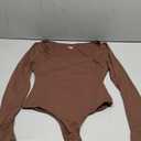 Avidlove Bodysuits for Women Long Sleeve Body Suits Womens Scoop Neck Bodysuit Double Lined Tops. Size XL