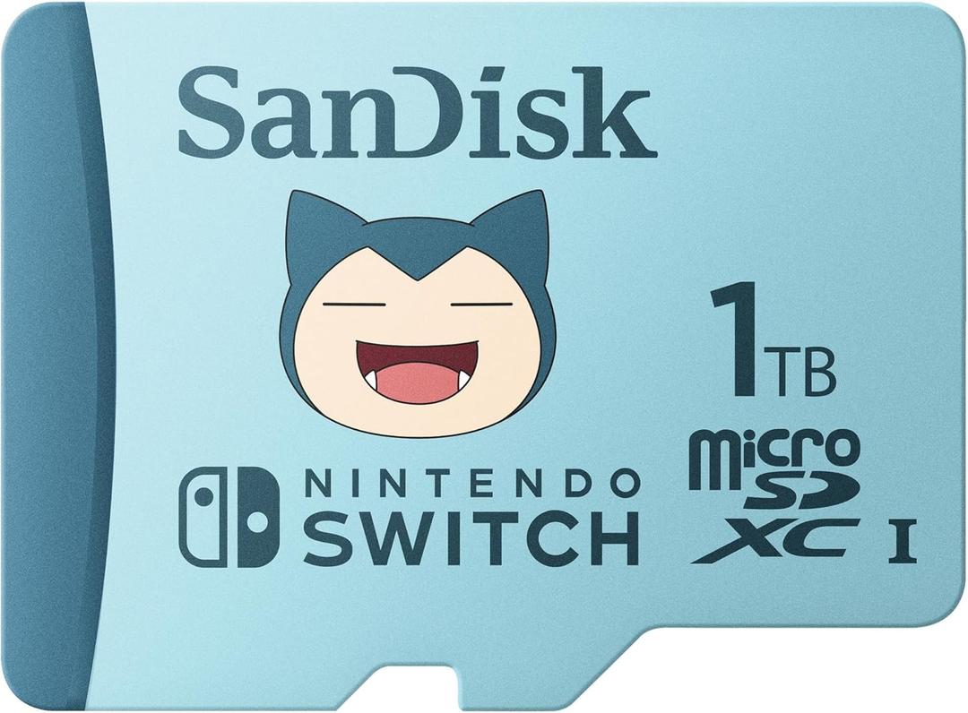 SANDISK 1TB microSDXC Card Licensed for Nintendo Switch, Pokmon Snorlax Edition, Made for Nintendo Switch, OLED, and Lite - SDSQXAO-1T00-GN6ZK,