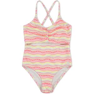 Hurley Girls 1-Piece Cut Out Swim Suit, Pink Flamingo, Size: 12-13Y