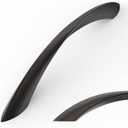 Amerdeco 10 Pack Matte Black 5 Inch(128mm) Hole Centers Kitchen Arch Twisted Cabinet Pulls Cabinet Hardware Kitchen Handles for Cabinets Cupboard Handles Drawer Pulls ZH0048