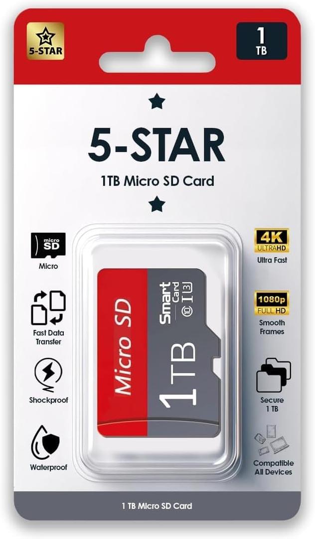 1TB Micro SD Card High Speed Class 10 Micro SD SDXC Card with Adapter