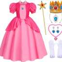 Pink Princess Costume for Girls Halloween Party Dress with Accessories, 150