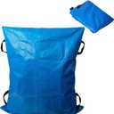 Adnee Pool Cover Storage Bag with 4 Carry Handles, 48x57 Inch Waterproof Pool Safety Cover Stowaway Bag, Pool Cover Packing Bags for Pool Covers Organizing (Blue-PE material)
