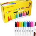 S & E TEACHER'S EDITION 96 Pcs Dry Erase Markers Colored markers for Kids 12 Assorted Colors with Low-Odor Ink Colored Whiteboard Markers for School, Office, Supplies