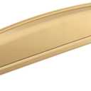 Amerock | Cabinet Cup Pull | Champagne Bronze | 5-1/16 inch (128 mm) Center-to-Center | Stature | 1 Pack | Drawer Pull | Cabinet Handle | Cabinet Hardware