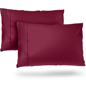 Cosy House Collection Everyday 1500 Series Pillowcases - Bedroom Essentials - Luxury Hotel Quality - Silky Soft & Smooth - Gentle & Skin Friendly - Set of 2 (Standard, Fuchsia) Cosy House Collection Everyday 1500 Series Pillowcases - Bedroom Essentials - Luxury Hotel Quality - Silky Soft & Smooth - Gentle & Skin Friendly - Set of 2 (Standard, Fuchsia)