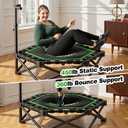 East Mount Foldable Mini Trampoline Indoor, Folding Rebounder Trampoline for Adults with Handles, Exercise Rebounder, Small Trampoline for Adults, for Indoor Garden Workout