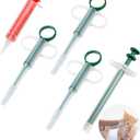 5Pcs Cat Pill Plunger, Green Dog Pill Gun Pet Pill Dispenser Medicine Syringe Puppy Tablet Feeder Liquid Medical Feeding Tool for Small Animals