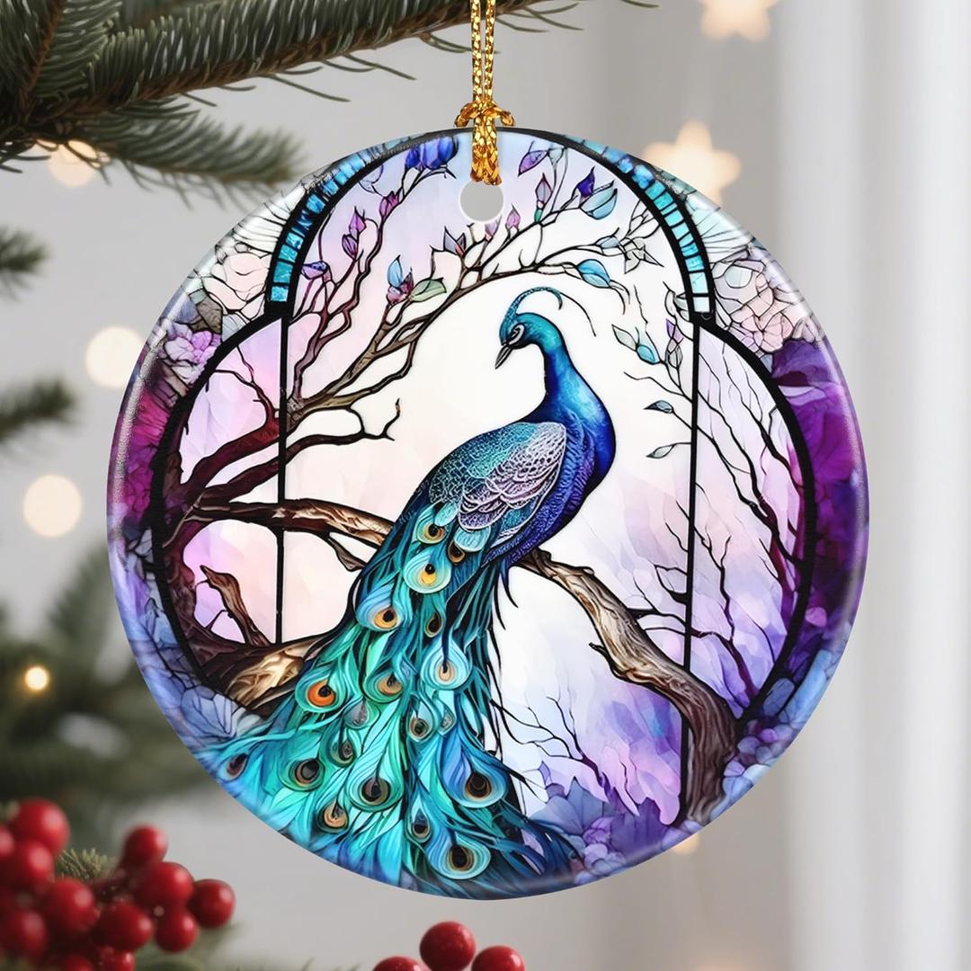 Christmas Ornaments, Peacock Ornament, Christmas Tree Ornaments, Xmas Decorations, Holiday Decorations, Gifts for Peacock Lovers, Holiday Party Gifts, and Xmas Gift Ideas