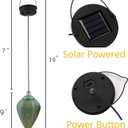 Solar Outdoor Lanterns- Hanging Lights, Set of 2 Moroccan Style Garden Party Decorative Rechargeable Lantern, Hurricane Lamps are Great for Front Porch, Patio and Yard