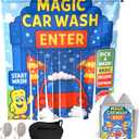 Milk & Think Kids Toddler Play Panel, Role Play Toy, Montessori Inspired Play Panel, Quick Door Hang with Suction Cups, Set of 2 - Enter and Exit - (Car Wash)