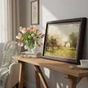 Framed Farmhouse Landscape Canvas Wall Art Vintage French Country Spring Natural Scenery Paintings Pictures Wall Decor Posters Printed Artwork Home Decoration