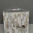 Art3d 10-Sheet Heavy-Duty Peel and Stick Backsplash, Waterproof Wall Tiles Stick on Kitchen Backsplash Living Space, Beige & White (12 x 12 Inch)