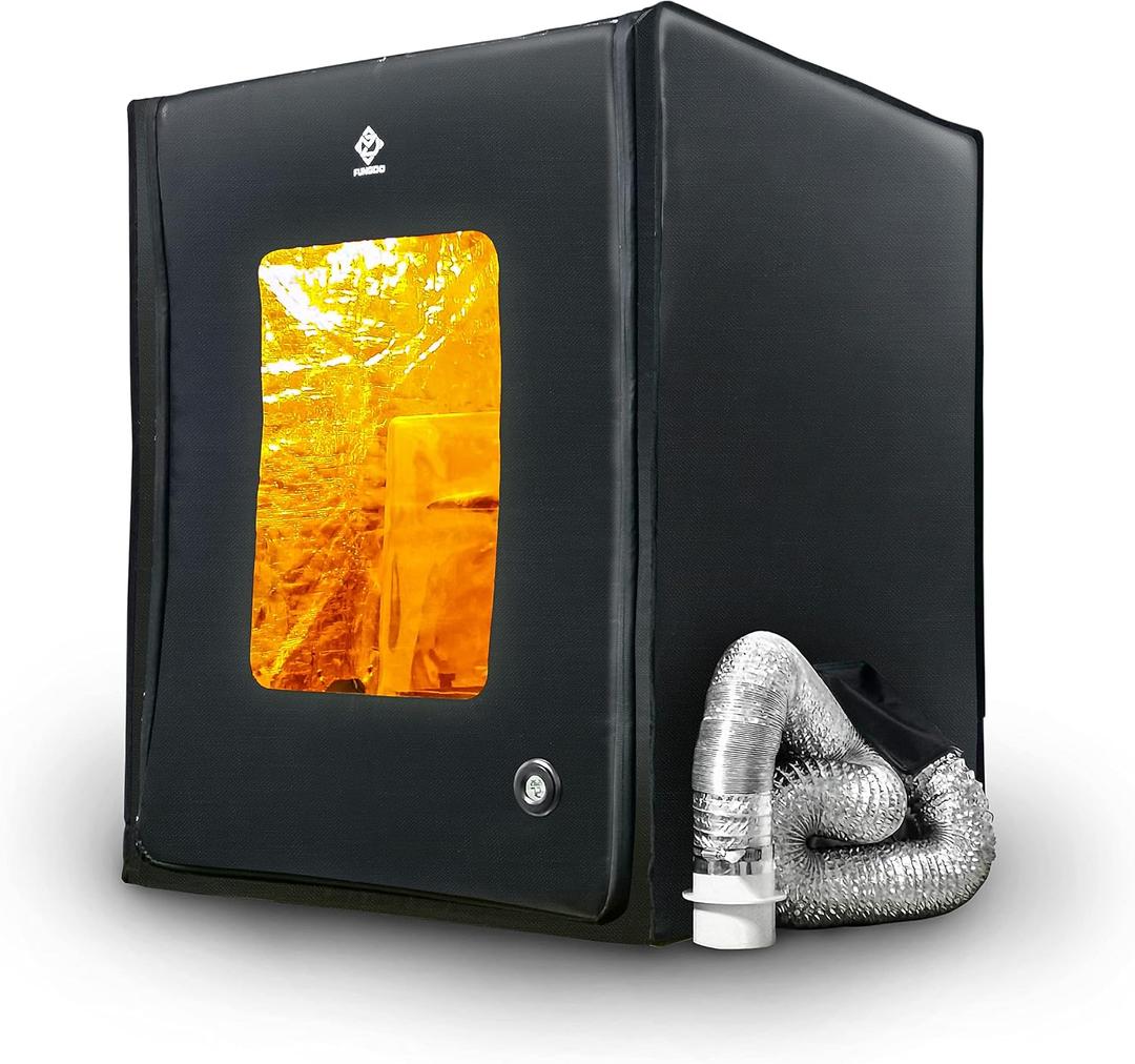 3D Printer Enclosure with Ventilation Kit & LED Lighting Thermal Insulation Cover & Fume Extraction Tent for FDM/DLP/SLA/LCD 3D Printers(Size 700 * 750 * 900mm)