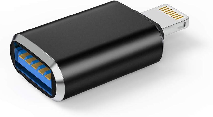 Lightning Male to USB3.0 Female Adapter OTG Cable for iPhone 12 11 Xr X XS 8 7 Plus Max Compatible with iPad Air Pro Mini,Support Camera Card Reader Mouse Keyboard Hubs Piano Converter Connect U Disk