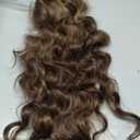 SOKU 13x6 Lace Frontal Wig Highlighted 32 Inch Body Wave Pre Plucked Babyhair Transparent HD Lace Heat Friendly Highlights Brown Bouncy Synthetic Hair