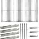 Hongso Grill Replacement Parts for Charbroil Advantage 4 Burner 463433016 463432215 466433016 469432215 Gas Models, Stainless Pipe Burners, Heat Plates, Adjustable Crossover Tubes, Cooking Grates