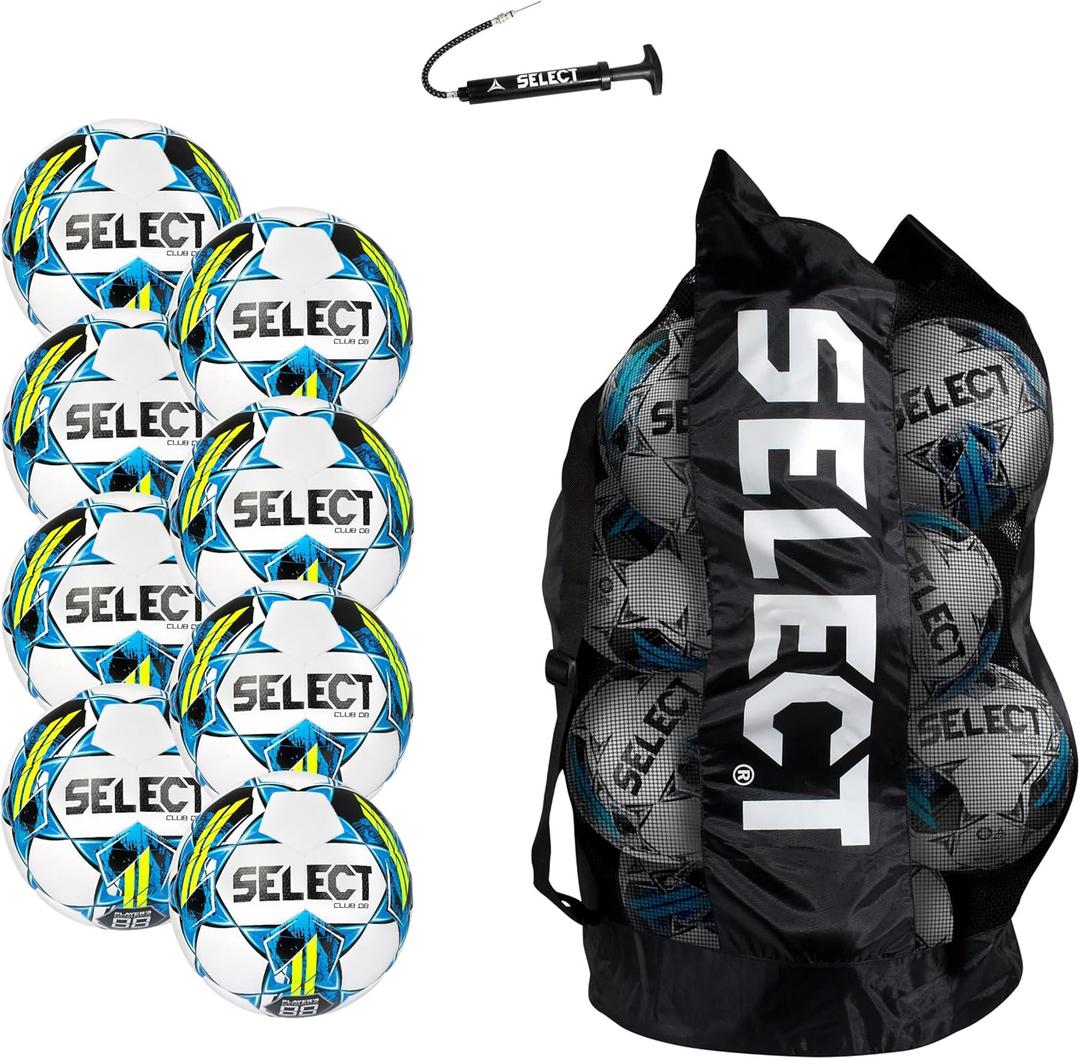 SELECT Club Soccer Ball (4, White/Blue V22 - 8-Ball Pack)