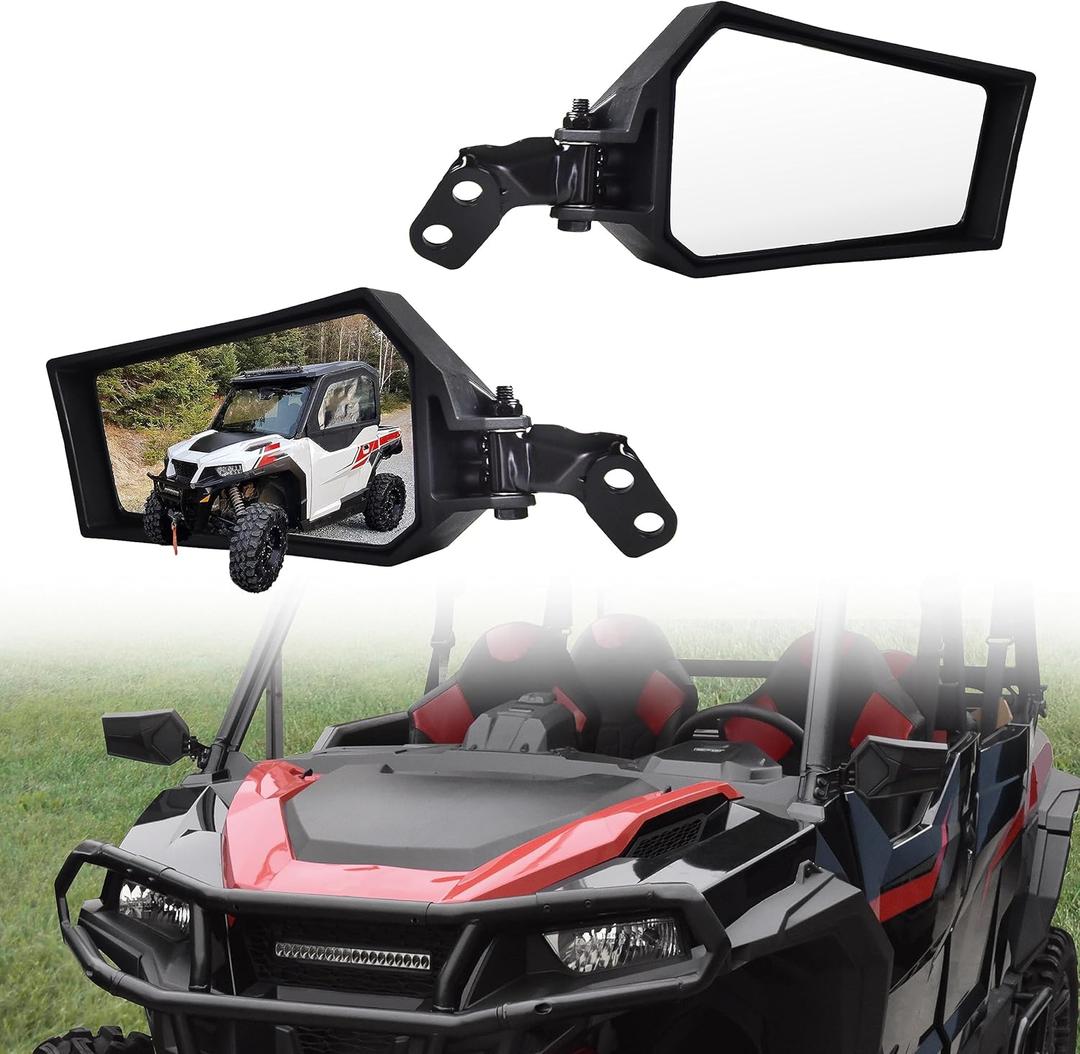Rearview Side Mirrors for Polaris General XP 4 1000 16-24, Adjustable Clear Folding Side Mirrors for Polaris General 1000/4 1000 / XP 1000 / XP 4 1000 2016-2024 Accessories (2PCS)
