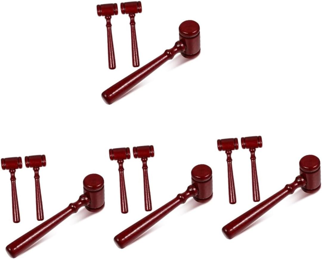 12 Pcs Judge Hammer Wooden Hammer Toy Wooden Hammer Prop Wooden Gavel Judge Gavel Kids Wooden Hammer Mini Gavel Mini Wooden Hammer Gavel Prop Wooden Hammers