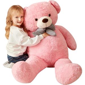 IKASA Giant Teddy Bear Plush Toy Stuffed Animals (Pink, 47 inches)