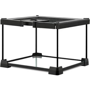 Mini Glass Terrarium Tank 8"x8"x6" with Top-Opening Mesh Lid, 360 Clear View, Ventilated Enclosure for Tarantulas, Jumping Spiders, Isopods, Froglets, & Small Reptiles