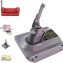 2-in-1 New V8/V7 Battery Adapter Compatible with Dyson V8 Battery Adapter for Dewalt 20V Battery to Dyson V7/V8 Handheld Vacuum Converter for Dyson V7/V8 Series Vacuum Cleaner, with Trigger Lock