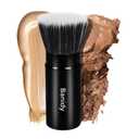 Foundation Makeup Brush Flat Top Kabuki Face Blush Liquid Powder Foundation Brush Retractable Travel Brush for Blending Liquid, Cream or Flawless Powder Cosmetics