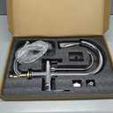 Kitchen Faucet with Pull Down Sprayer Modern 2 Handle Kitchen Faucets Drinking Water Faucet Reverse Osmosis Faucet for Kitchen Sink 3 in 1 High Arc Water Purifier Faucets Lead-Free Brass,Chrome (Silver)