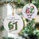 67 Christmas Ornament 2025 | Funny 6 7 Meme Ornament | Funny Christmas Ornaments 2025 | 67 Gifts for Kids Teens Gen Alpha | Stocking Stuffers for Teens