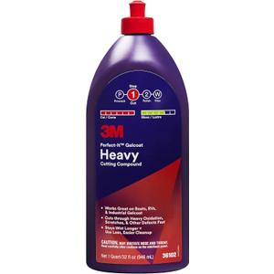3M Perfect-It Gelcoat Heavy Cutting Compound, 1 Quart  Fast Cutting Marine Oxidation Remover for Boat & RV Gelcoat Surfaces