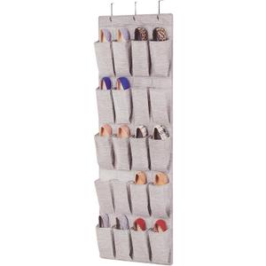 Whitmor Over the Door Shoe Organizer - 20 Section - Space-Dyed Grey
