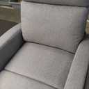 Oxford Baby Uptown Upholstered Swivel Glider and Recliner Nursery Chair, Gray, Standard