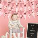 6PCS Strawberry Decor Pennant Banners Red Pink Triangle Flags Garland Berry First Birthday Baby Shower Party Decorations
