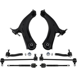 maXpeedingrods 8Pcs Suspension Kit for Nissan Sentra 2007-2012, 2 Front Lower Control Arm 2 Sway Bar End Links 4 Outer & Inner Tie Rod Ends