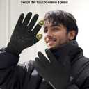 RIGWARL Upgraded Plush Gloves for Cold Weather, Women Men Winter Gloves for Late Fall and Early Winter, Warm Running Gifts (XX-Large, 112 Colder-(75% Warm)-black)