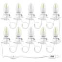 Sousery Christmas Village Lights with 10 LED Warm-White Bulb,Decoration for Christmas Village Houses,Halloween Holiday,C7 Light Cord