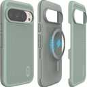 TUDIA MergeGrip [Compatible with Magsafe & Pixelsnap] Cases for Google Pixel 10 / Pixel 10 Pro Case 2025  [Military Grade Drop Tested] Dual Layer Slim Shockproof Heavy Duty Protection - Green Lily