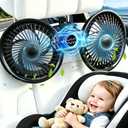 Rechargeable Car Backseat Fans for Backseat for Kids, Car Back Seat Fans for Car Kids Backseat