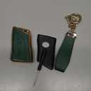 QBUC for Lexus Key Fob Cover with Keychain,Upper Leather + Soft TPU Car Key Case Shell for Lexus 2018-2025 ES350 ES300h UX200 RX350 RX450h NX300h GX460 TX550 LX600 LS500 LC500h,4 Buttons(Green)