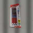 Pentel Gel Ink Pen, EnerGel RTX Retractable Gel Pen, 0.5mm, Needle Tip, Red Ink, 3 Pack (BLN75BP3B)