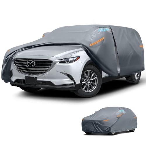 Waterproof Mazda CX-5/CX5(2012-2026) Car Cover with Breathable Vents, [2026 Upgrade] Premium Covers with Cotton Liner and Zipper Door, Sun Rain Snow Dust Uv Protection.(Gift with Towel)