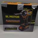 Cordless Impact Wrench, 21V Torque Power Impact Driver, 1/2" Power Impact Wrenches with 2 * 2.0Ah Batteries with 19 Accessories, Electric Impact Motor Variable Speeds for home installation (Yellow)